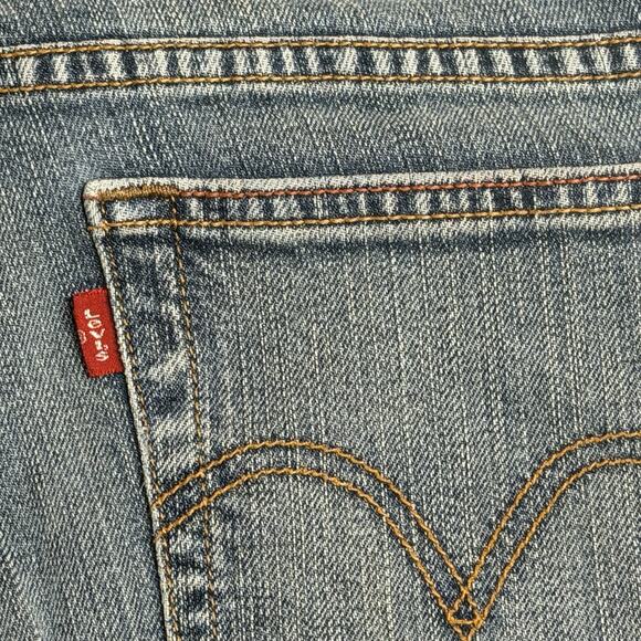 Vintage Levis 545 Women's 10M Low Boot Cut Stretch Blue Medium Wash Denim Jeans - Picture 6 of 16
